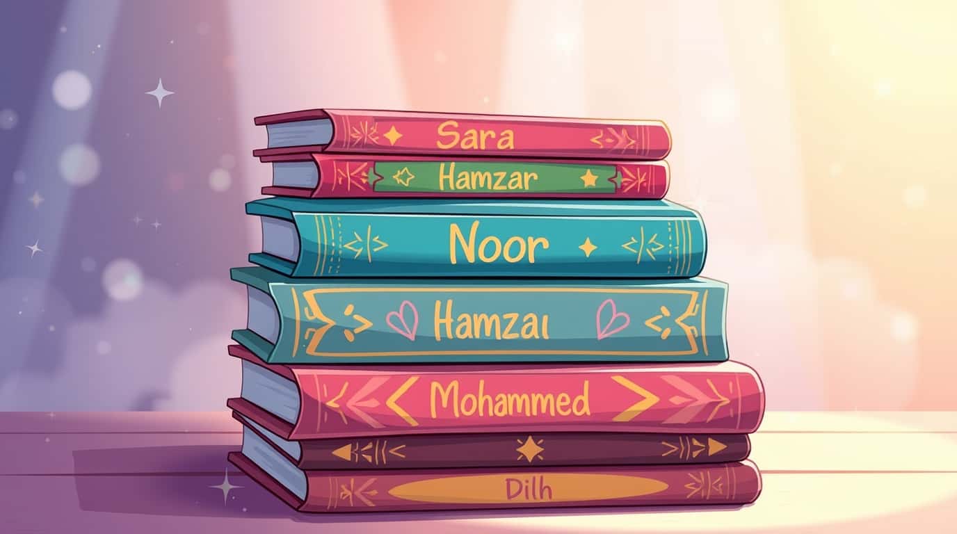 Stack of personalized books